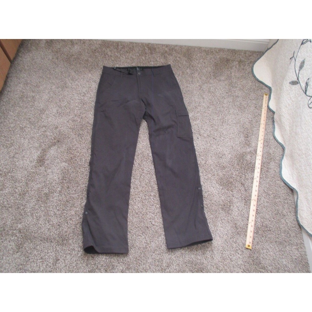 prAna Zion Men's Pants Straight Fit Size 32x32 dark grey climb hike camp travel